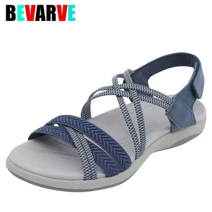 Womens Summer Open Toe Elastic Sports Sandals