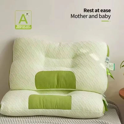 3D Bamboo Charcoal Neck Support Pillow for Deep, Antibacterial Sleep