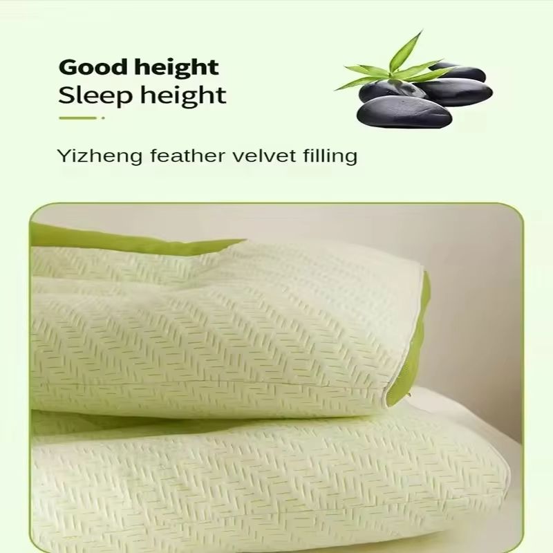 3D Bamboo Charcoal Neck Support Pillow For Deep Antibacterial Sleep 1