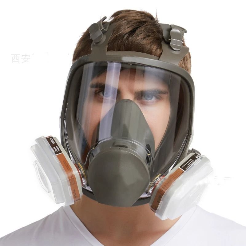 Full Face Gas Mask with Filter for Industrial Safety Spraying and Formaldehyde Protection