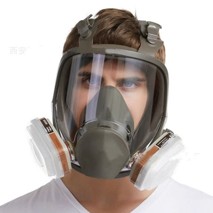 Full Face Gas Mask with Filter for Industrial Safety Spraying and Formaldehyde Protection