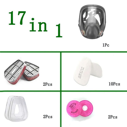 Full Face Gas Mask With Filter For Industrial Safety Spraying And Formaldehyde Protection 10