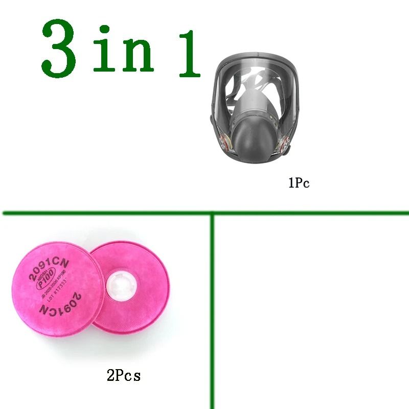 Full Face Gas Mask With Filter For Industrial Safety Spraying And Formaldehyde Protection 6