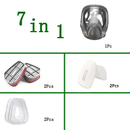 Full Face Gas Mask With Filter For Industrial Safety Spraying And Formaldehyde Protection 7