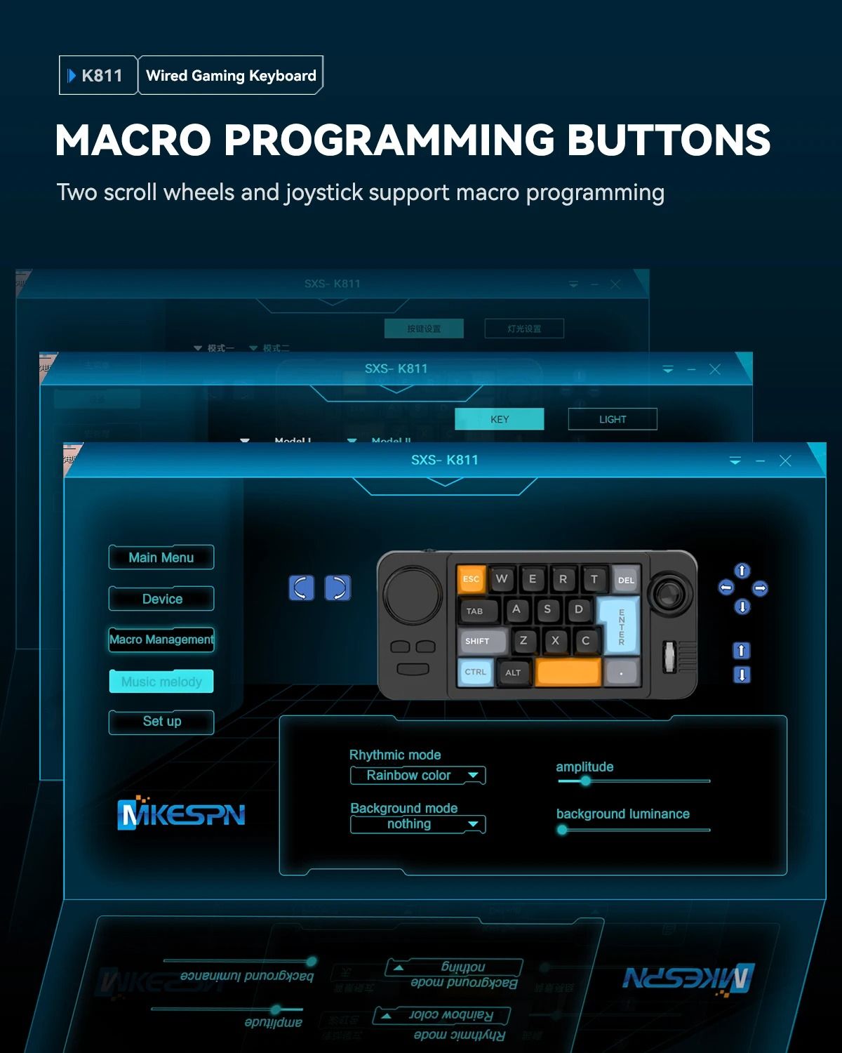 Programmable Mechanical Keypad With Scroll Wheel And Joystick 3
