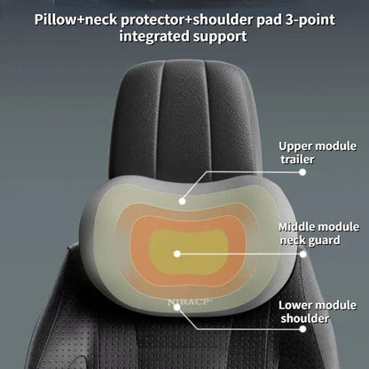 Memory Foam Neck And Lumbar Support Cushion For Car With Ergonomic Backrest And Headrest Comfort 3