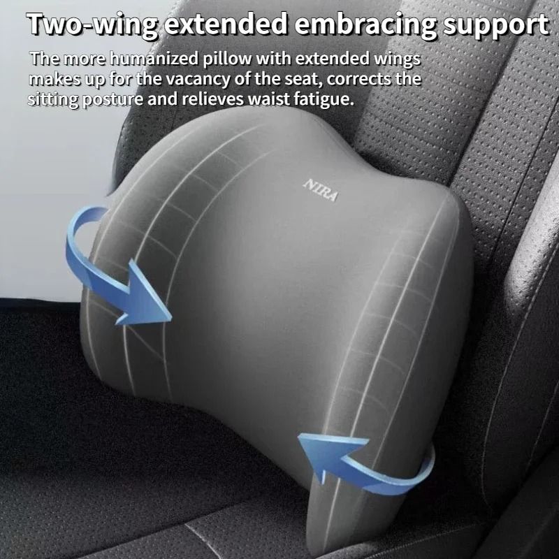 Memory Foam Neck And Lumbar Support Cushion For Car With Ergonomic Backrest And Headrest Comfort 5
