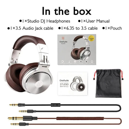 Professional Studio DJ Headphones Wired Over Ear HiFi Monitor Headset 5
