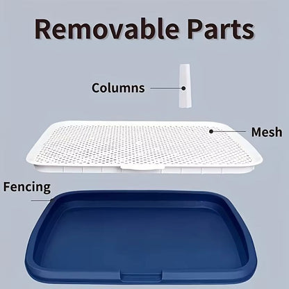 Reusable Dog Potty Training Tray With Removable Net  Indoor Pet Toilet For Small Dogs  Puppies 2