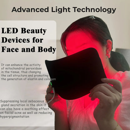 Red Infrared Light Therapy Pad For Face And Body With 660nm  850nm Relief LEDs 3