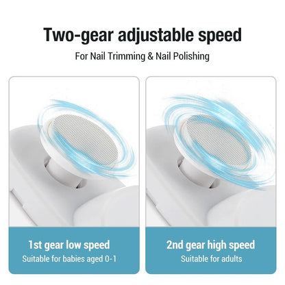 Electric Nail Clipper And Polisher With LED Light Rechargeable Nail Trimmer For Baby And Adult Groo 2