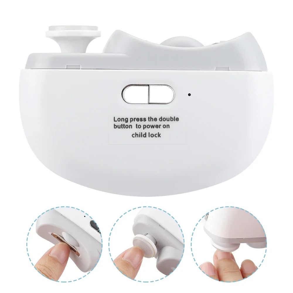 Electric Nail Clipper And Polisher With LED Light Rechargeable Nail Trimmer For Baby And Adult Groo 5
