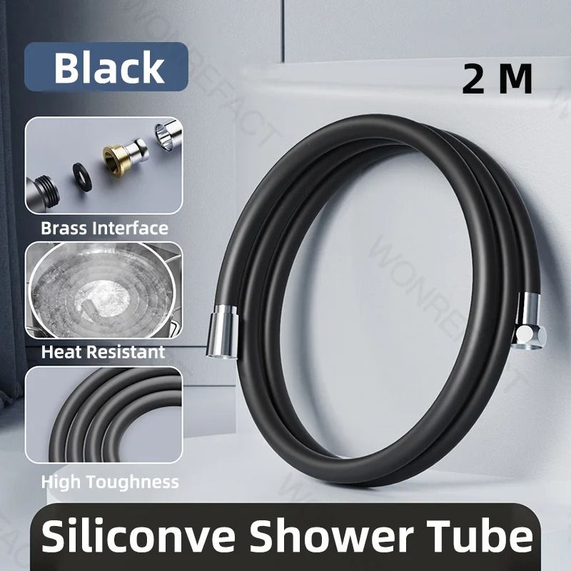 Silicone Shower Head Hose Bendable Anti Winding Explosion Proof Flexible Water Hose For Bathroom Us 10