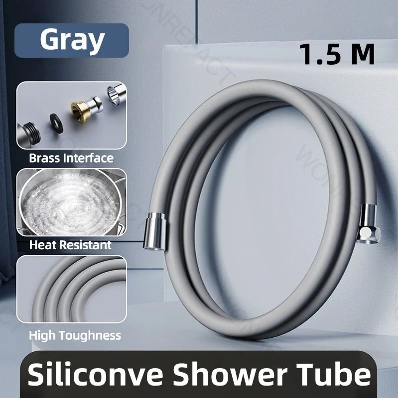 Silicone Shower Head Hose Bendable Anti Winding Explosion Proof Flexible Water Hose For Bathroom Us 7