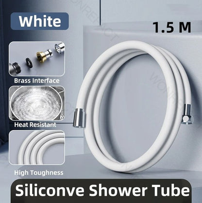 Silicone Shower Head Hose Bendable Anti Winding Explosion Proof Flexible Water Hose For Bathroom Us 8