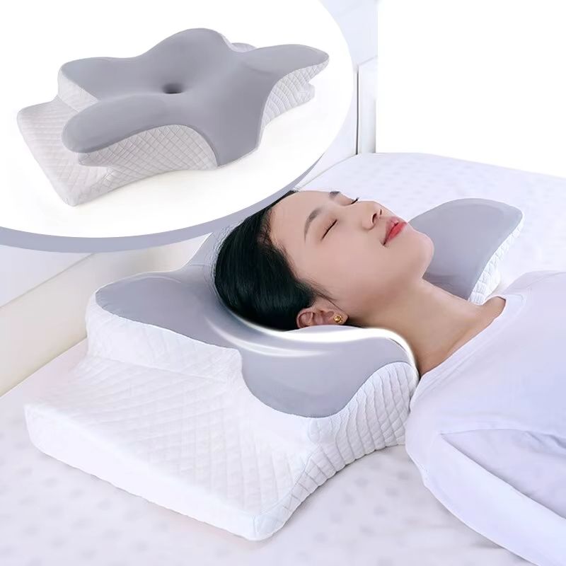 Butterfly Memory Foam Cervical Pillow – Orthopedic Neck Support for Pain Relief & Better Sleep