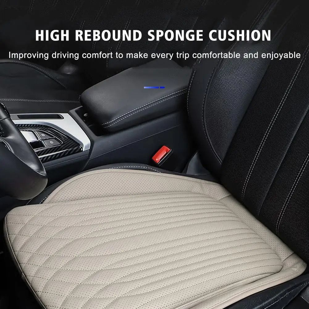 Front Car Seat Cover PU Leather Cushion Protector Universal Auto Pad for Driver and Passenger Seats