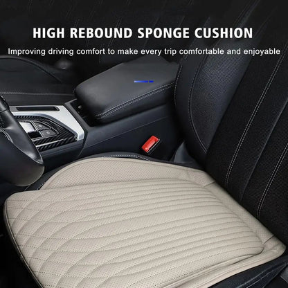 Front Car Seat Cover PU Leather Cushion Protector Universal Auto Pad for Driver and Passenger Seats