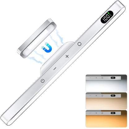 WILLED 3Color Dimmable LED Night Light  Rechargeable Under Cabinet  Makeup Desk Lamp With Touch Con