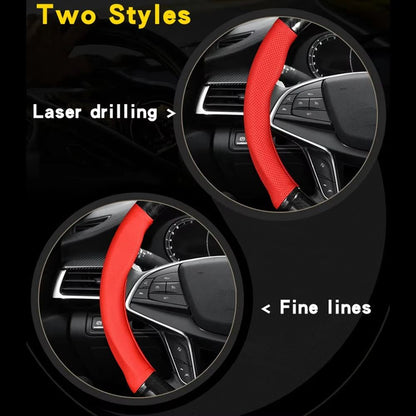 Universal Carbon Fiber Leather Steering Wheel Cover  AntiSlip 3D Design For Style  Comfort 5