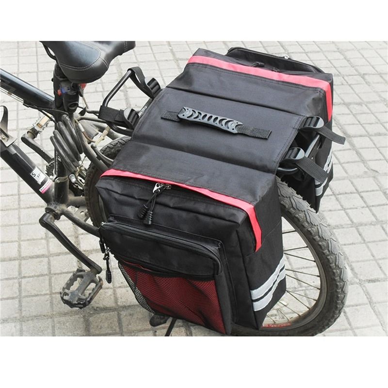 MTB Bicycle Carrier Bag Rear Rack Bike Trunk Bag Luggage Pannier Back Seat Double Side Cycling Bicycle Bag Durable Trave