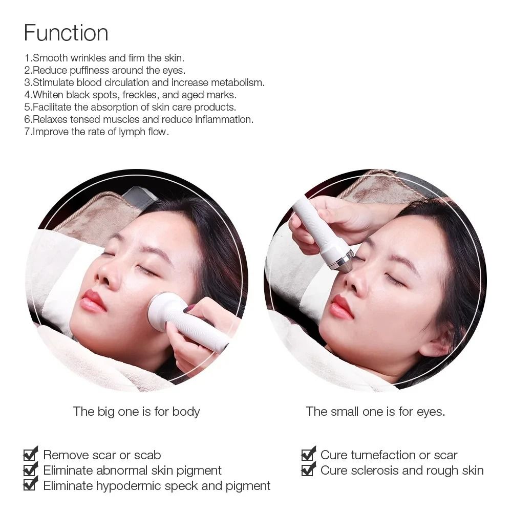 Ultrasonic Women Skin Care Whitening Freckle Removal High Frequency Lifting Skin Anti Aging Beauty  5