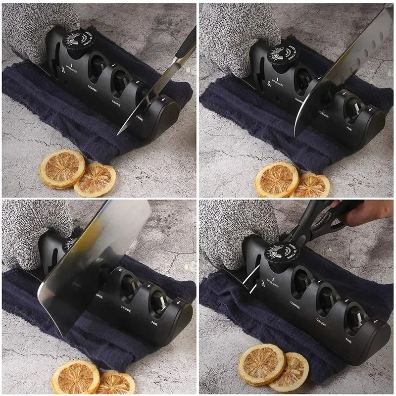 New Upgrade Angle Adjustable Knife Sharpener Professional 4 In 1 Kitchen Knives Grinder Scissors Sh 5