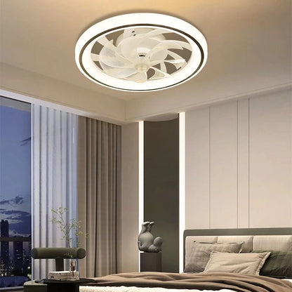 Smart Ceiling Fan Fans With Lights Remote Control Bedroom Decor Ventilator Lamp 48cm Air Invisible  1