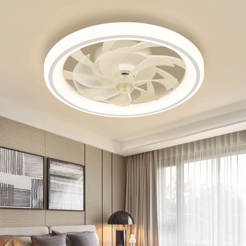 Smart Ceiling Fan Fans With Lights Remote Control Bedroom Decor Ventilator Lamp 48cm Air Invisible  2