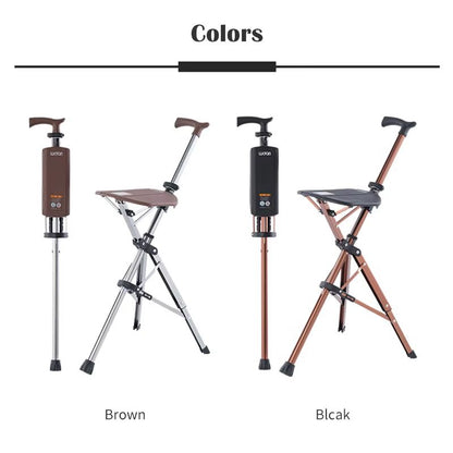 Wojan Folding Walking Cane With Seat  Lightweight Trekking Pole  Portable Hiking Chair Combo 4