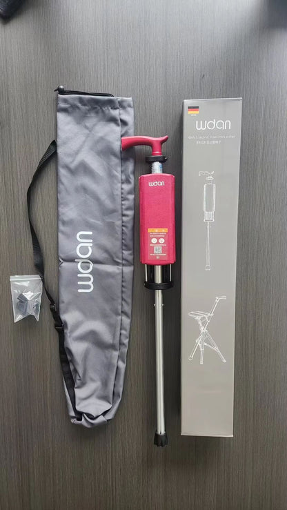 Wojan Folding Walking Cane With Seat  Lightweight Trekking Pole  Portable Hiking Chair Combo 5