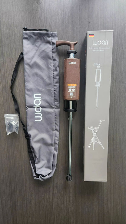 Wojan Folding Walking Cane With Seat  Lightweight Trekking Pole  Portable Hiking Chair Combo 6