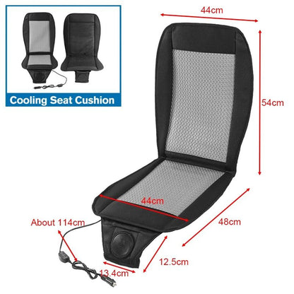 DC 12V 3D Spacer Car Summer Cool Air Seat Cushion With 8Fan Ventilation 4