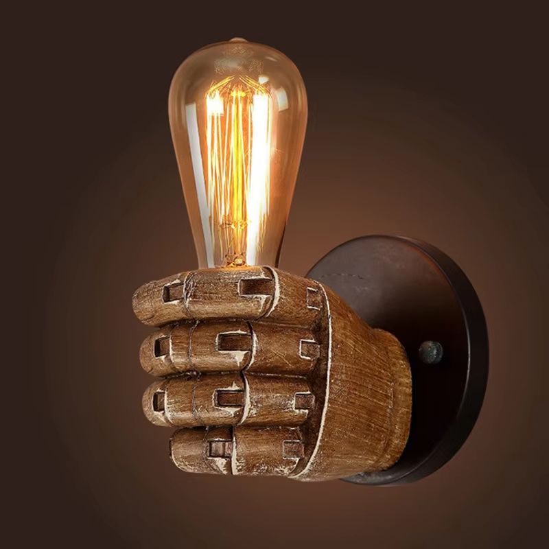 Nordic Resin Hand Wall Lamp  Retro Industrial Wall Sconce For Home Bar  Restaurant Decor 2