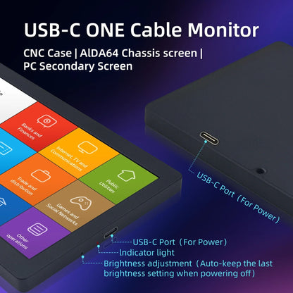 Mini IPS Secondary Screen Monitor With Type C Support 2
