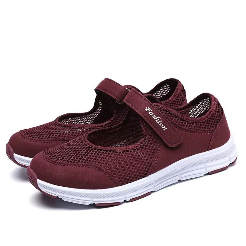 Womens Breathable Mesh Vulcanized Sneakers  Lightweight Walking  Casual Work Shoes 9