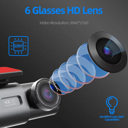 4K UHD Dash Cam With Night Vision  WiFi Car DVR With GPS  24H Parking Monitoring 2