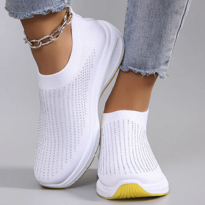 Women Sneakers Fashion Breathable Mesh Casual Walking Shoes Lightweight NonSlip Flat Sports Shoes 1