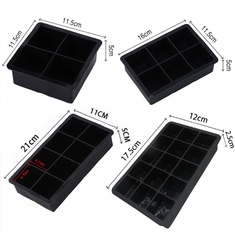 Silicone Ice Cube Molds Reusable Cocktail Freezer Tray 5