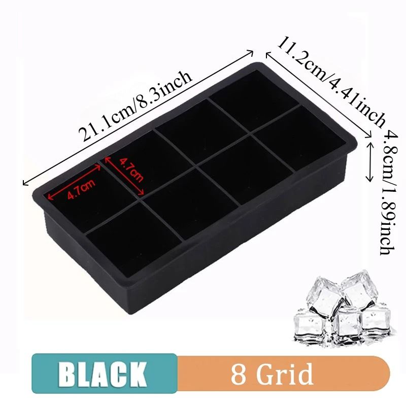 Silicone Ice Cube Molds Reusable Cocktail Freezer Tray 10
