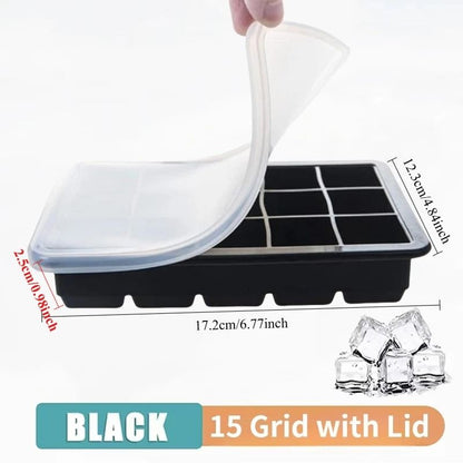 Silicone Ice Cube Molds Reusable Cocktail Freezer Tray 15