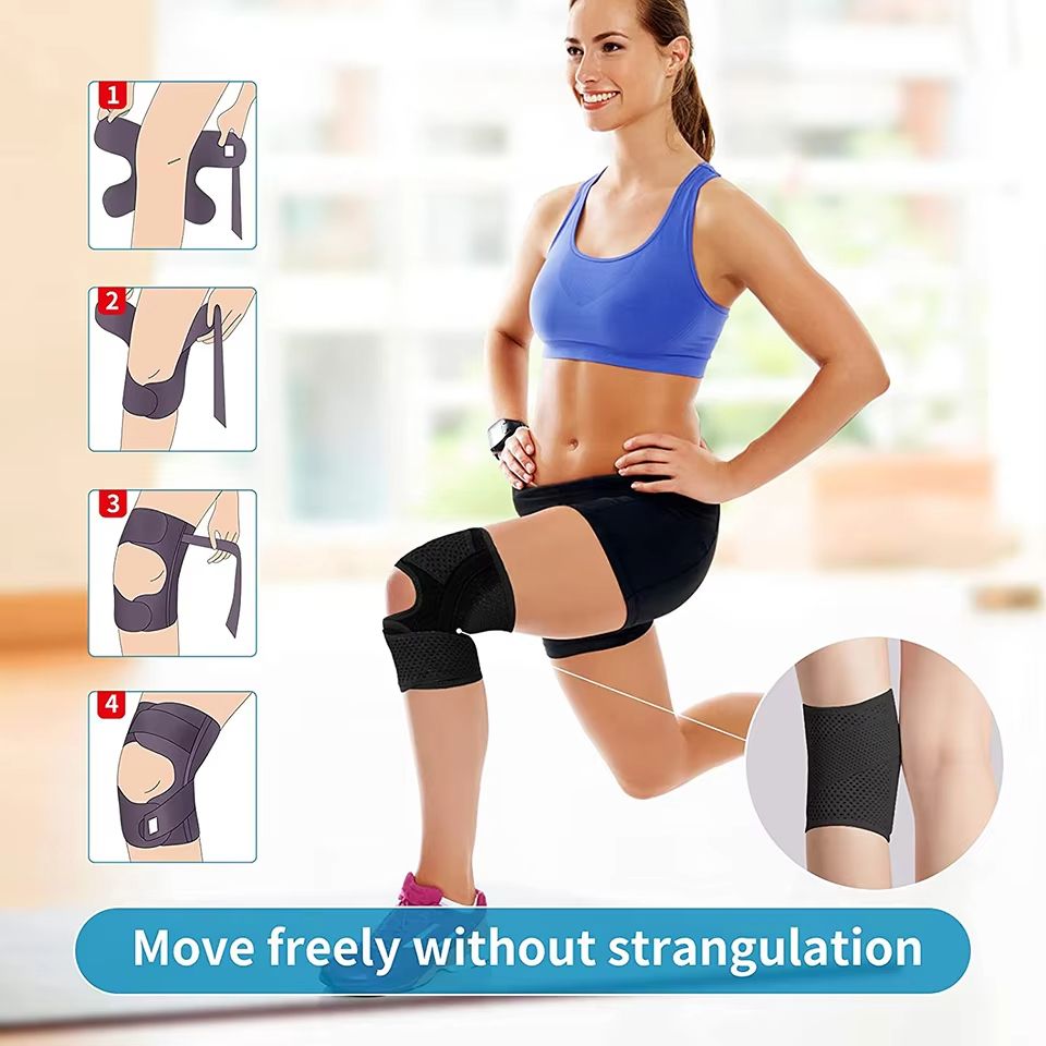 AOLIKES Knee Brace Adjustable Support With Side Stabilizers For Pain Relief And Meniscus Tear Recov 2