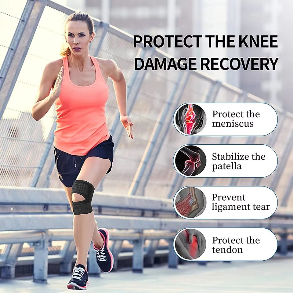 AOLIKES Knee Brace Adjustable Support With Side Stabilizers For Pain Relief And Meniscus Tear Recov 4