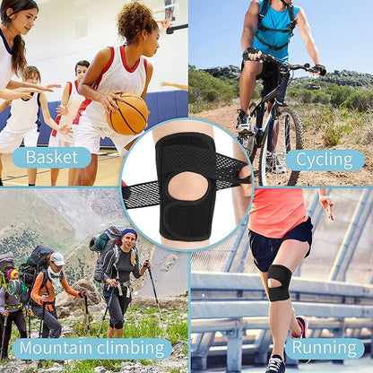 AOLIKES Knee Brace Adjustable Support With Side Stabilizers For Pain Relief And Meniscus Tear Recov 5