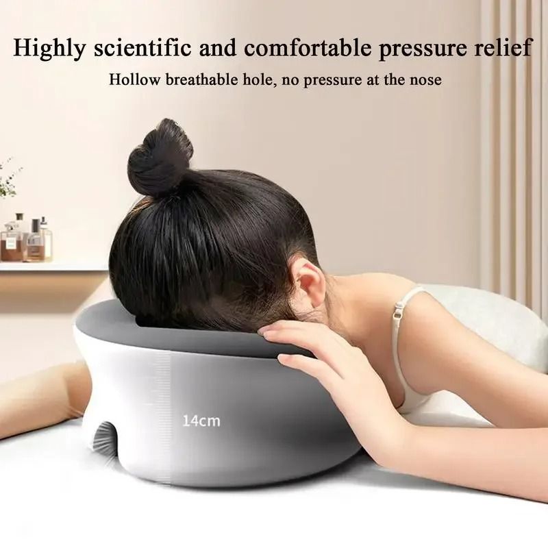 Ergonomic Lying Down Memory Foam Pillow 180 Degree Rotating Face Support 2
