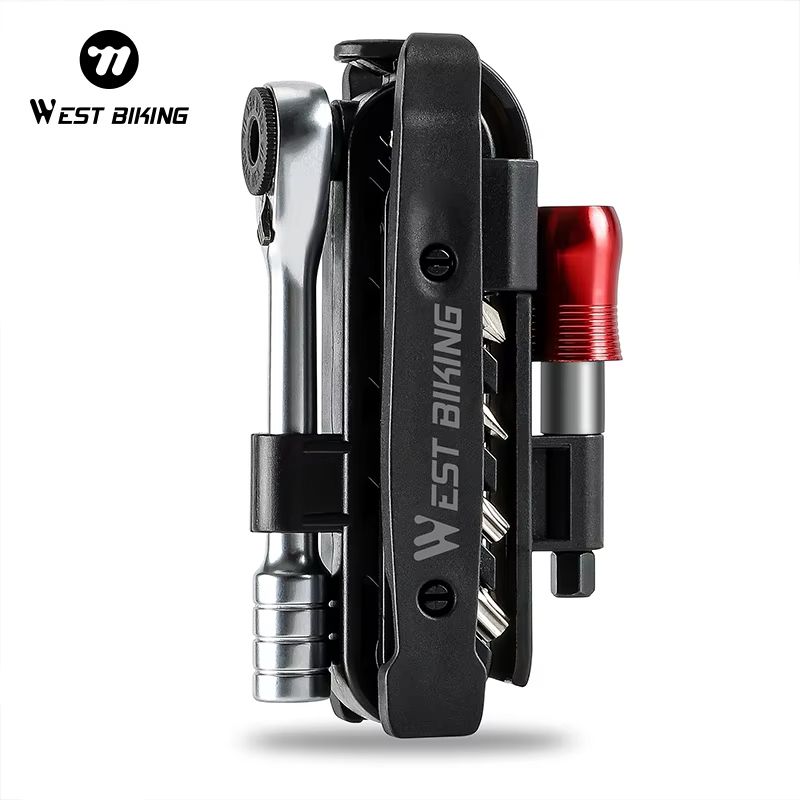 14-in-1 Bike Multitool Set with Ratchet Wrench – Compact Portable Bicycle Repair Kit for MTB & Road Bikes