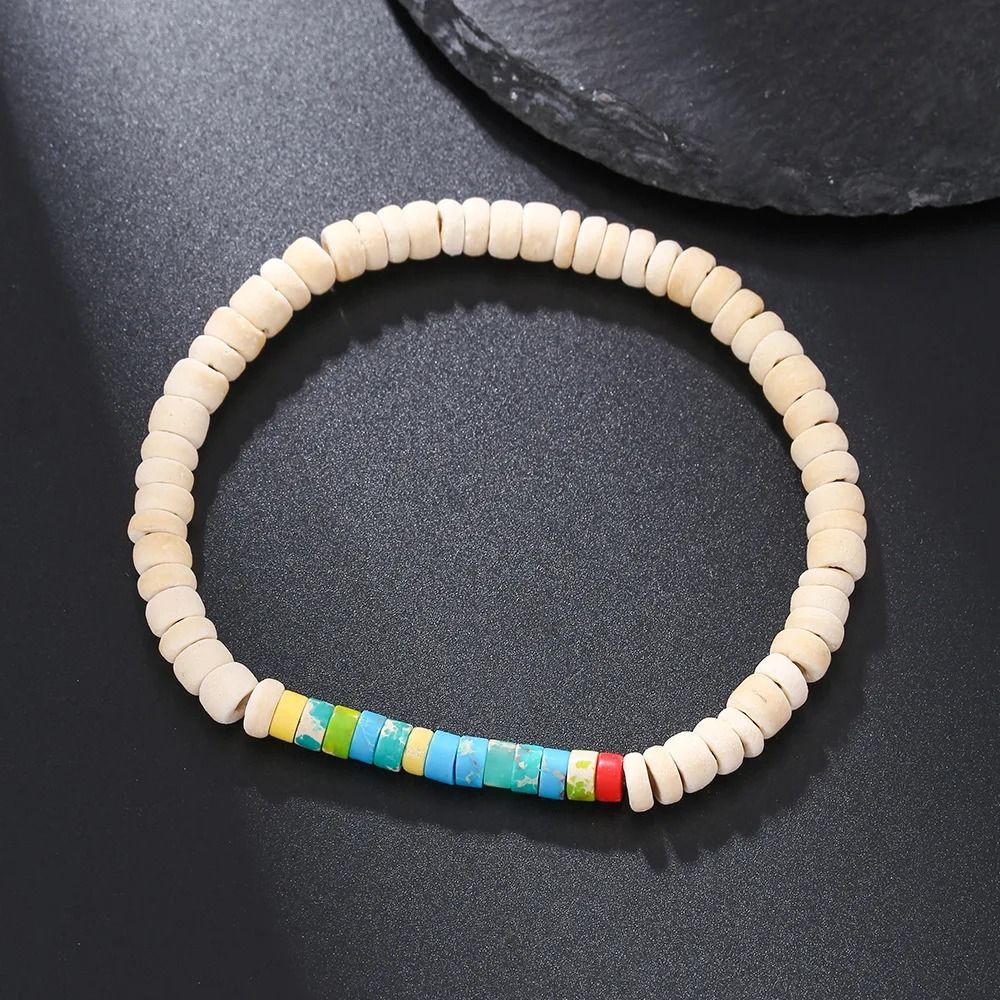 Vintage Beaded Bracelet For Men With Skull And Natural Stone Accents 19