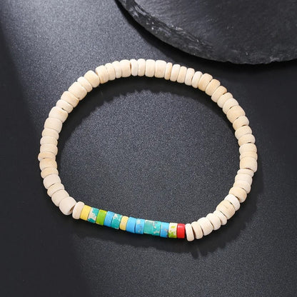 Vintage Beaded Bracelet For Men With Skull And Natural Stone Accents 19