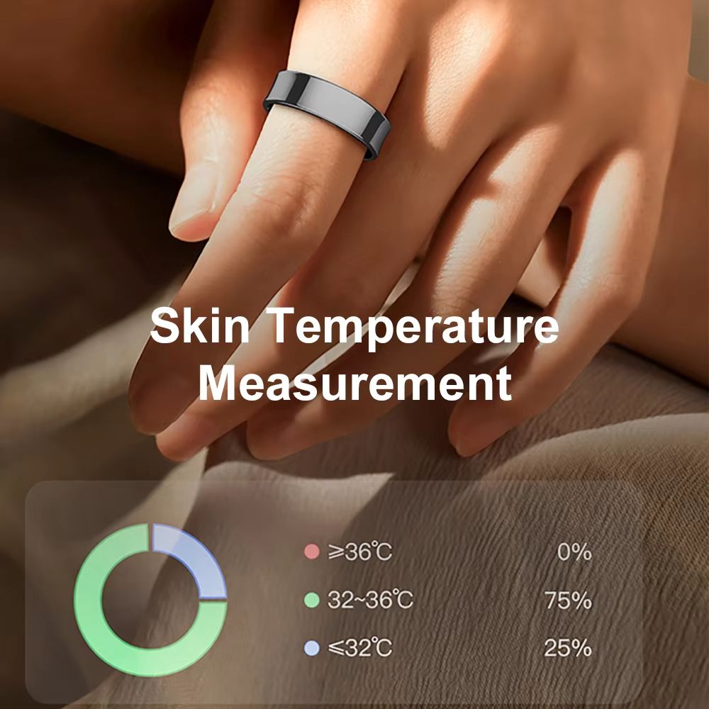 COLMI R09 Smart Ring With Charging Case  Body Temperature Sleep Monitor Bluetooth Health Ring For A 2