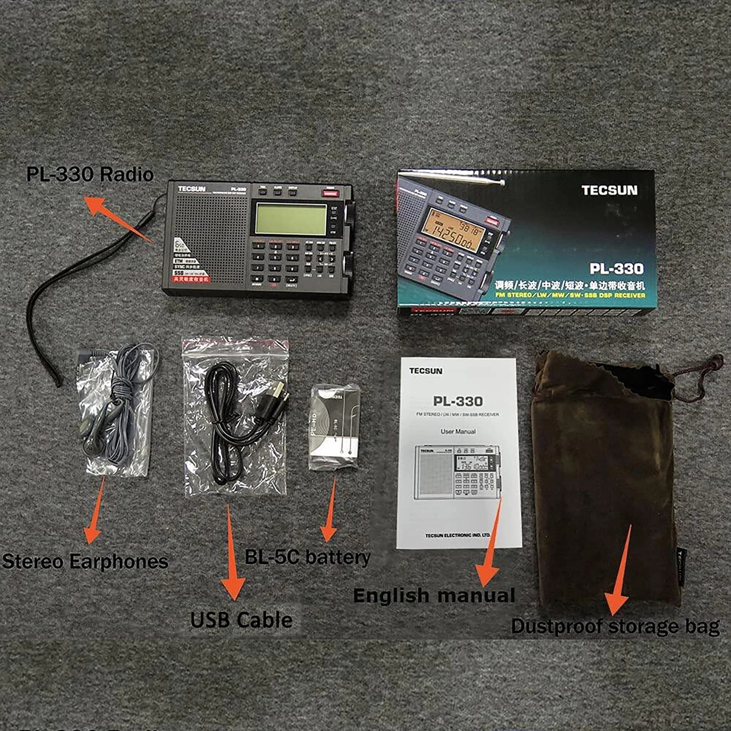 Portable Full Band Radio Receiver With FM MW SW LW And SSB DSP Support 3